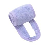Bandeau de spa réglable large pour yoga, bain, douche, maquillage, lavage du visage, accessoires en tissu éponge doux (lavande)