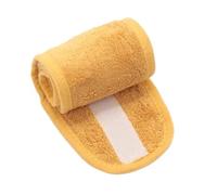 Bandeau de spa réglable large pour yoga, bain, douche, maquillage, lavage du visage, accessoires en tissu éponge doux (orange)