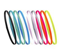 Bandeau de Sport 10 Pcs, Bandeaux Élastiques Antidérapants Légers pour Hommes et Femmes, pour Yoga, Football, Jogging, Fitness - Multi-Couleurs