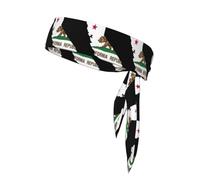 Bandeau de sport à nouer autour du cou avec le drapeau de l'État de Californie, idéal pour la course à pied, le yoga et le fitness (hommes et femmes).
