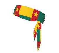 Bandeau de Sport à séchage Rapide imprimé Drapeau du Cameroun - Bandeau élastique Ajustable Anti-Transpiration, idéal pour Le Basketball, la Course à Pied et Le Tennis.