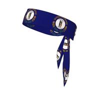 Bandeau de Sport Absorbant la Transpiration imprimé Drapeau de l'État du Kentucky, Bandeau de Sport Unisexe, adapté aux Voyages en Plein air et à Divers Sports.