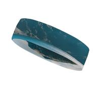 Bandeau de Sport Absorbant la Transpiration, Tendance et antidérapant, imprimé « Eaux Bleues d'un lac de cratère », Accessoire d'été, élastique, idéal pour la Salle de Sport, Le Football, Le Yoga, l