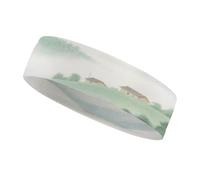 Bandeau de Sport Absorbant la Transpiration, Tendance et antidérapant, imprimé « Plantation de thé en Montagne », Accessoire d'été, élastique, idéal pour la Salle de Sport, Le Football, Le Yoga, la