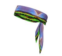 Bandeau de Sport Amusant Arc-en-Ciel du Soir, à Nouer derrière, Bandeaux Anti-Transpiration pour Hommes, Femmes, Enfants, Filles et garçons