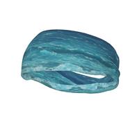 Bandeau de Sport Amusant « Mer Bleue Profonde » à Nouer derrière la tête, Bandeaux Anti-Transpiration pour Hommes, Femmes, Enfants, Filles et garçons