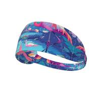 Bandeau de sport anti-transpiration - Large élastique pour tout | Debout Bird Bandeau élastique pour course à pied, yoga, cyclisme - Tissu à séchage rapide, adapté au casque