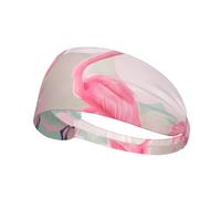 Bandeau de sport anti-transpiration - Large élastique pour tout | Love Flamingo Bandeau élastique pour course à pied, yoga, cyclisme - Tissu à séchage rapide, adapté au casque
