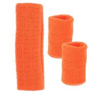 Bandeau de Sport Anti Transpiration pour Femmes, Polyester Élastique Orange | Large Bord Simple, Garde la Sueur Loin des Yeux, Contrôle les Cheveux Pendant L'exercice