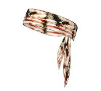 Bandeau de sport athlétique anti-humidité pour homme et femme Motif aigle mouche