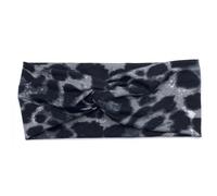 Bandeau de sport au crochet à motif floral tie-dye large bandeau haute élasticité accessoires pour cheveux pour le sport, la course à pied, imprimé léopard 2