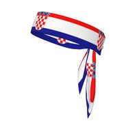 Bandeau de Sport aux Couleurs du Drapeau de la République de Croatie, Unisexe, Respirant et à séchage Rapide, idéal pour la Course à Pied, Le Yoga, Le Tennis et Autres Sports.