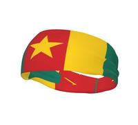 Bandeau de Sport aux Couleurs du Drapeau du Cameroun, léger, Extensible, Respirant et Absorbant l'humidité, pour Hommes et Femmes.