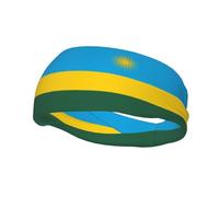 Bandeau de Sport aux Couleurs du Drapeau rwandais, Unisexe, Respirant et à séchage Rapide, idéal pour Le Fitness, Le Yoga et Autres Sports.