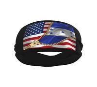 Bandeau de sport avec drapeau américain et marocain, élégant, pour exercices de Yoga, respirant