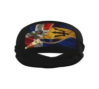 Bandeau de sport avec drapeau de la république dominicaine et de la Barbade, élégant, pour exercices de Yoga, respirant