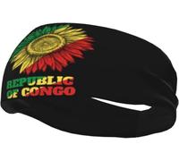 Bandeau de Sport avec Drapeau de la République du Congo pour Hommes et Femmes, idéal pour l'entraînement, la Course, Le Yoga, Le Basket-Ball, la Gym, Les Cheveux et Les Poignets