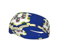 Bandeau de sport avec drapeau de l'État du Connecticut - En tissu éponge absorbant la transpiration