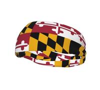 Bandeau de sport avec drapeau de l'État du Maryland - En tissu éponge absorbant la transpiration