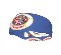 Bandeau de sport avec drapeau de l'État du Minnesota, anti-humidité, tissu éponge athlétique, absorbant la transpiration