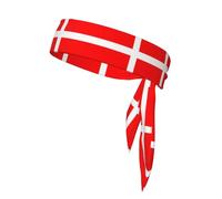 Bandeau de sport avec drapeau du Danemark - Bandeau absorbant et élastique - Accessoire pour course à pied et activités de plein air