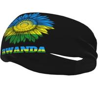 Bandeau de Sport avec Drapeau du Rwanda pour Hommes et Femmes, idéal pour l'entraînement, la Course, Le Yoga, Le Basket-Ball, la Gym