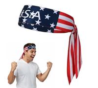 Bandeau de sport avec drapeau national - Respirant - Évacuation de la transpiration - Pour les fans de la coupe du monde de football (USA)