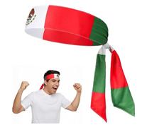 Bandeau de sport avec drapeau national - Respirant - Évacuation de la transpiration - Pour les fans de la coupe du monde de football (Mexique)