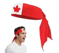 Bandeau de sport avec drapeau national - Respirant - Évacuation de la transpiration - Pour les fans de la Coupe du monde de football (Canada)