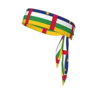 Bandeau de sport avec imprimé drapeau de l'Afrique centrale - Réglable - Pour la course à pied, le tennis et les entraînements - Coupe souple