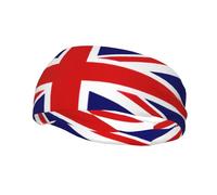 Bandeau de sport avec imprimé drapeau du Royaume-Uni pour homme et femme, pour la course à pied, le fitness, le yoga, le cyclisme, évacuation de la transpiration, antidérapant