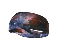 Bandeau de sport avec imprimé galaxie de la voie lactée pour homme et femme, anti-transpiration, antidérapant, durable