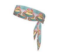 Bandeau de sport avec imprimé « Happy Birthday » pour homme et femme, foulard double face, course à pied, sport