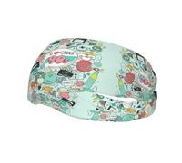 Bandeau de sport avec imprimé « I Love The 90s » - Pour homme et femme - Évacuation de la transpiration - Antidérapant - Durable