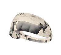 Bandeau de sport avec imprimé mouton et agneau mignon - Large - Unisexe - Style décontracté