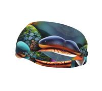 Bandeau de sport avec imprimé pierres colorées pour homme et femme - Respirant et extensible - Pour la gym, la course à pied