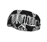 Bandeau de sport avec imprimé tête de mort pour homme et femme, pour la course, le fitness, le yoga, le cyclisme, évacuation de la transpiration, antidérapant