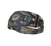 Bandeau de sport avec motif de boussole de tarot pour homme et femme, convient pour la course à pied, le yoga, le fitness, le football