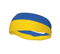 Bandeau de sport avec motif drapeau de l'Ukraine pour homme et femme, convient pour la course à pied, le yoga, le fitness, le football