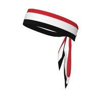 Bandeau de sport avec motif drapeau du Yémen pour l'extérieur, les voyages et divers sports. Bandeau de sport unisexe absorbant la transpiration