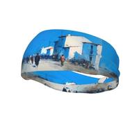 Bandeau de sport avec motif unique de chemin d'embrasure léger, pas tendu pour la course à pied, l'exercice en plein air