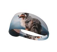 Bandeau de Sport, Bandeaux élastiques, Bandeau de Cheveux pour la Salle de Sport, Le Cyclisme, Le Tennis,Berger Australien Montagnes Aussie Animaux Chiens