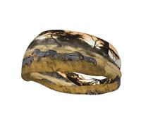 Bandeau de sport décoratif AEKGOHP Afrique prairie zèbre imprimé - extensible, respirant, doux et évacuant la transpiration pour homme et femme