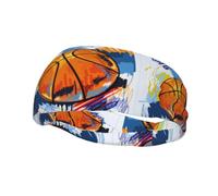 Bandeau de sport décoratif AEKGOHP Basketball coloré pour esquisses imprimées - Extensible, respirant, doux et évacuant la transpiration pour homme et femme