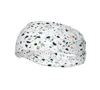Bandeau de sport décoratif AEKGOHP Terrazzo Marbre Pastel Imprimé - Extensible, respirant, doux et évacuant la transpiration pour homme et femme