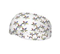 Bandeau de sport décoratif avec imprimé étoiles de l'Est AEKGOHP - Extensible, respirant, doux et évacuant la transpiration pour homme et femme