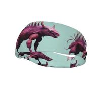 Bandeau de sport décoratif avec imprimé monstre YYHWHJDE pur fond - Extensible, respirant, doux et évacuant la transpiration pour homme et femme