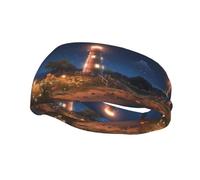 Bandeau de sport décoratif BROLEO étoile de mer Phare Plage Photo - Extensible, respirant, doux et évacuant la transpiration pour homme et femme