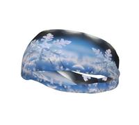 Bandeau de sport décoratif BROLEO motif flocon de neige - Bandeau extensible, respirant, doux et évacuant la transpiration pour homme et femme