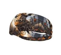 Bandeau de sport décoratif BROLEO New York Girafe Street Picture - Extensible, respirant, doux et évacuant la transpiration pour homme et femme